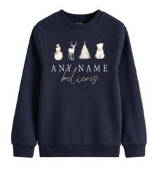 Custom Name "Believes" Christmas Jumper